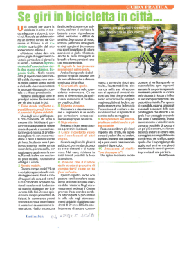 Se giri in biciclett in citt&agrave;