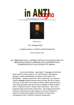 Prof. Giuseppe Nibbi La sapienza poetica e filosofica dell`età