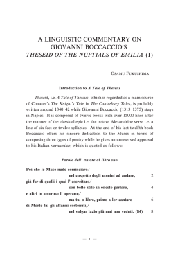 a linguistic commentary on giovanni boccaccio`s theseid of the