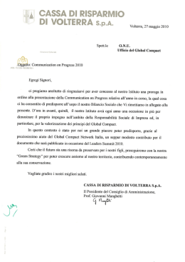 LA RESPONSABILITA` SOCIALE DELLA