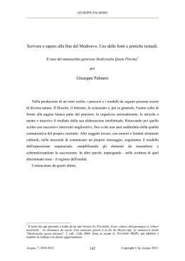 Scrivere e sapere alla fine del Medioevo. Uso