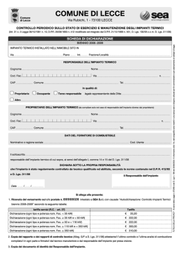 Modulo dichiarazione Impianti termici