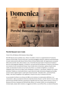 L`articolo - Fondazione Giorgio Bassani