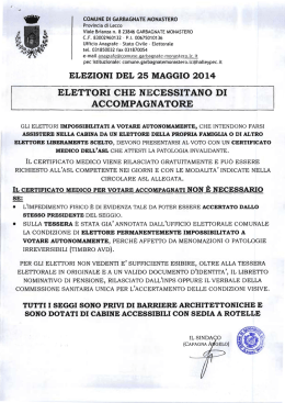 elettori che necessitano di accompagnatore