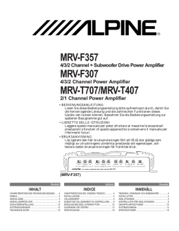 MRV-F357/307/T707/T407 G/I/SW