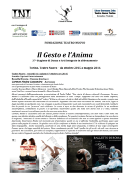 Il Gesto e l`Anima Presentazione