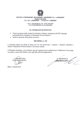 Targa in ricordo di Selene Acquisto software dal gruppo