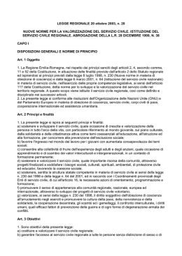 LEGGE REGIONALE 20 ottobre 2003, n. 20