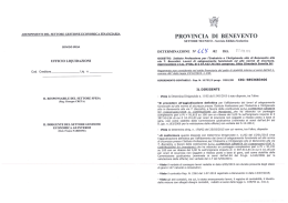 ufficio liquidazioni - Provincia di Benevento