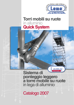 Torri mobili su ruote in alluminio, mod. QUICK SYSTEM