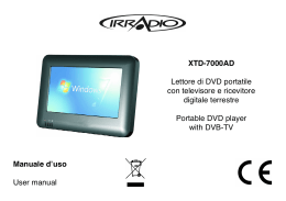 Manuale dʼuso User manual XTD-7000AD Lettore di DVD portatile