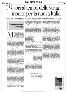 I Vespri al tempo delle stragi monito per la nuova Italia