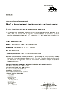 ALAC - Associazione Liberi - Ministero dello Sviluppo Economico