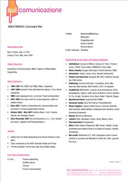 Full CV - Qui Comunicazione