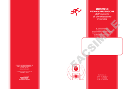 LIBRETTO di USO e MANUTENZIONE dell`impianto