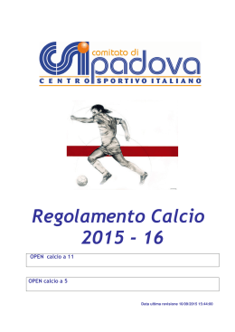 Regolam. calcio open 2015/16