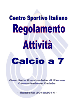 regolamento calcio