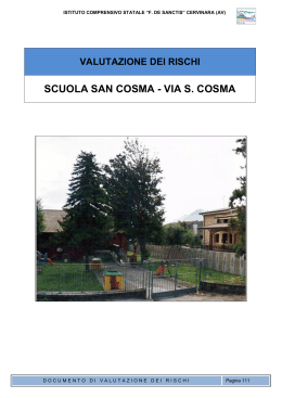valutazione rischi scuola San Cosma Via S. Cosma