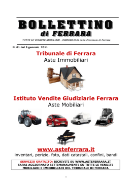 Tribunale di Ferrara Aste Immobiliari Istituto Vendite Giudiziarie