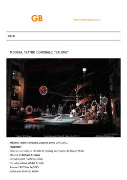 MODENA, TEATRO COMUNALE: "SALOME"