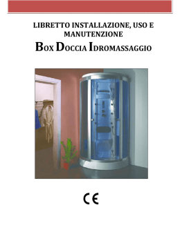 libretto installazione, uso e manutenzione box