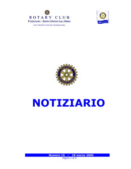 Notiziario num. 15 - Rotary Club Fucecchio