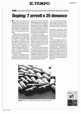 Doping: 7 arresti e 35 denunce