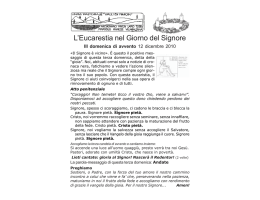 foglio letture 12 dic - Unità pastorale delle Valli Beriche