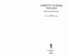 LIBRETTI D`OPERA ITALIANI