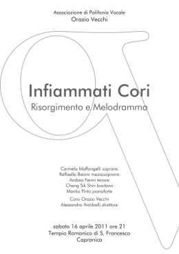 Infiammati Cori - Coro Orazio Vecchi