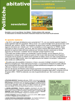 In questo numero - Abitare e Anziani