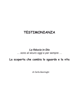 TESTIMONIANZA