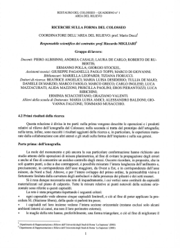 RICERCHE SULLA FORMA DEL COLOSSEO