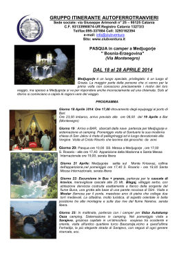 DAL 18 al 28 APRILE 2014 - Federazione Campeggiatori Sicilia