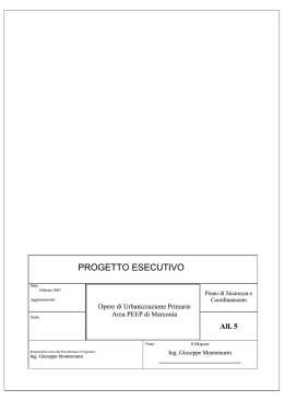 Piano di sicurezza - Comune di Pisticci