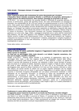 Leggi la rassegna del 12 maggio