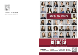 Studiare in Bicocca - University of Milano
