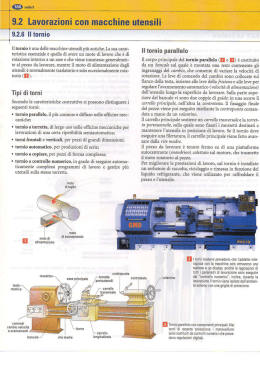 Lavorazioni con macchine utensili