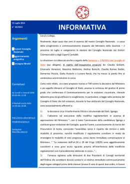 informativa - Ordine dei Dottori Commercialisti e degli Esperti