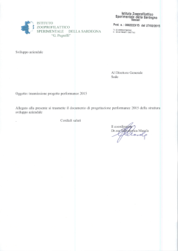 Sviluppo Aziendale - Istituto Zooprofilattico Sperimentale della