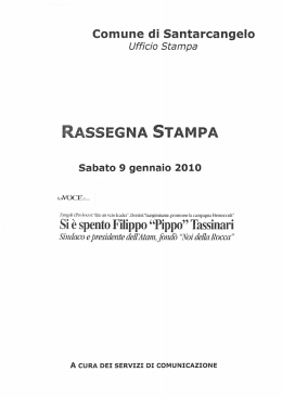 I Ufﬁcio Stampa