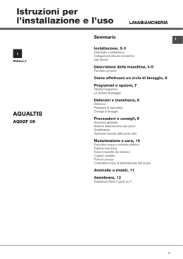 Istruzioni per l`installazione e l`uso