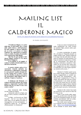 mailing list - Il Calderone Magico