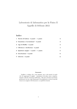 Laboratorio di Informatica per la Fisica II Appello di febbraio 2013