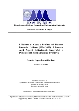 Paper - Dipartimento di Scienze Economiche Matematiche e