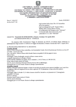 Viaggio d`istruzione a Trieste e Gorizia - liceo rambaldi