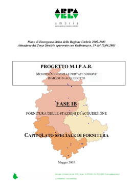 fornitura delle stazioni di acquisizione