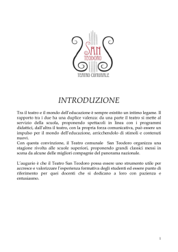 INTRODUZIONE - Teatro San Teodoro