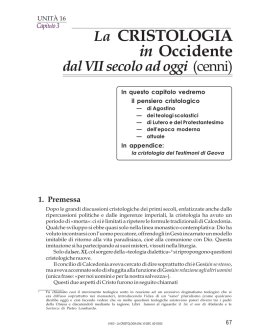 La CRISTOLOGIA in Occidente
