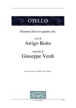 OTELLO Arrigo Boito Giuseppe Verdi
